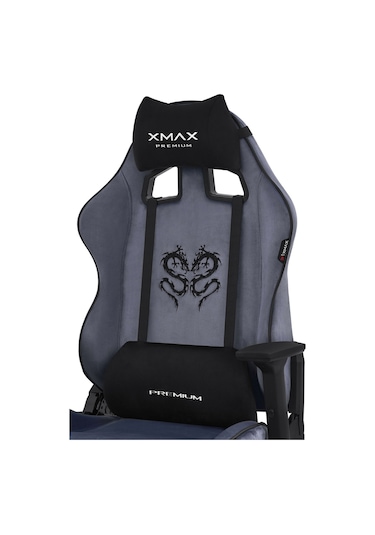 Rio Balerion Antrasit Gri Kadife Terletmez Kumaş Gaming Oyuncu Koltuğu -5 Gri