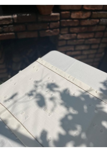 Diletto Ponpon Dokulu Hasır İp Detaylı Bohem Runner Beyaz