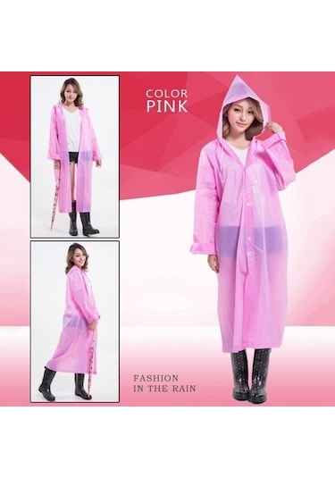 Marlux Eleven Market Raıncoat Eva Unisex Pembe Yağmurluk Pembe