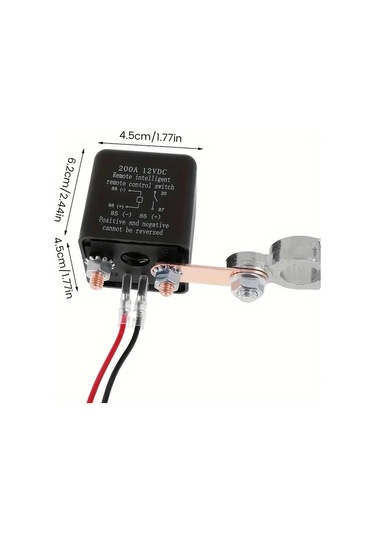 Xuweiwei 200a 12v Uzaktan Kumanda Batarya Kesici Anahtarı Otomatik Kapanma Anahtarsız Giriş 12v Röle Anahtarı Araba Rv Motosiklet Tekne