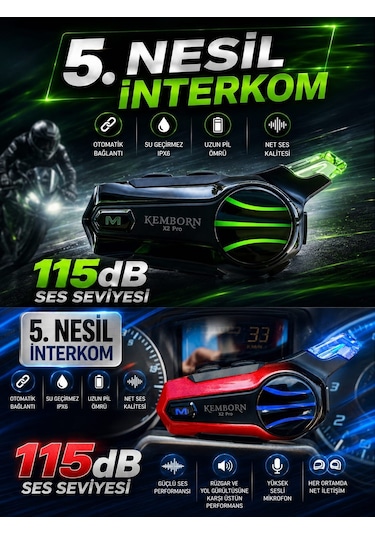 Motosiklet Kask Kulaklık 1 Adet 2 Kişilik İnterkom Seti