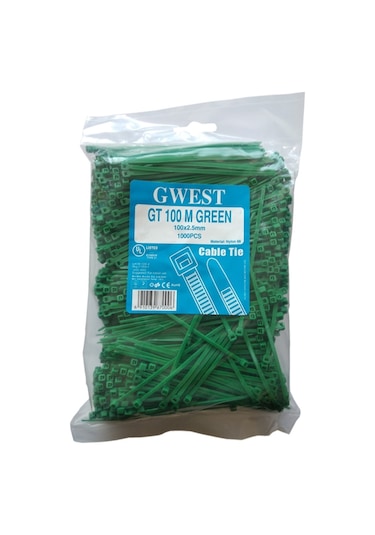 Gwest 2,5X100Mm. (10Cm.) Renkli Plastik Cırt Kelepçe 1000 Adet