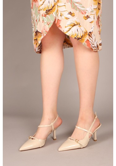 Vesper Çapraz Bağlı Stiletto Ten-7810 Ten