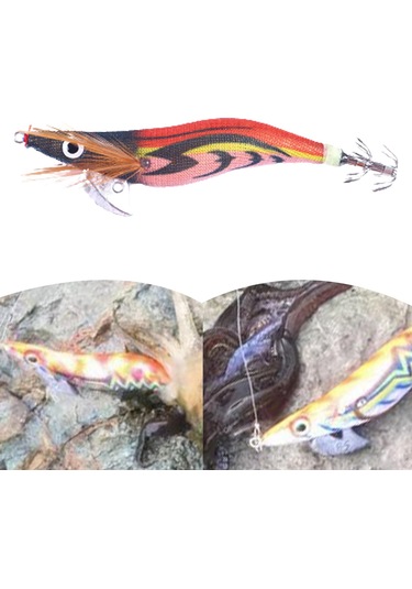 Homyl Balıkçılık Kancası Yemleri Kalamar Jig Lures Stil-f