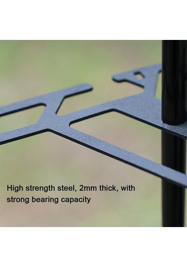 Novahub Depolama Rafı Sierra Kase Destek Plakası Açık Alan Sofra Gereçleri, Hafif Braket, Taşınabilir Kamp Piknik Bardak Depolama Tepsisi Siyah Siyah