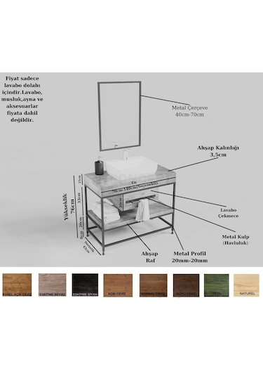 Ntconcept Liv Doğal Ahşap 3'Lü Set Hilton Açık Ceviz