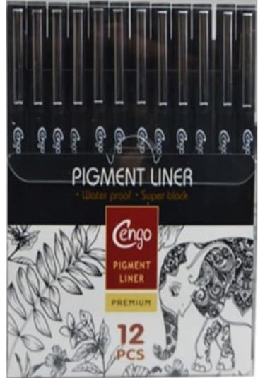 Cengo Pigment Liner Teknik Çizim Kalem Seti 12li