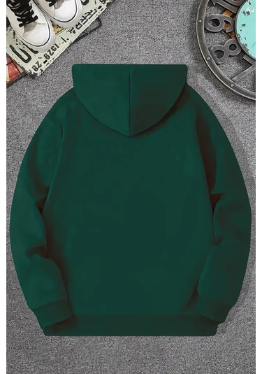 Florida Baskılı Oversize Sweatshirt Yeşil