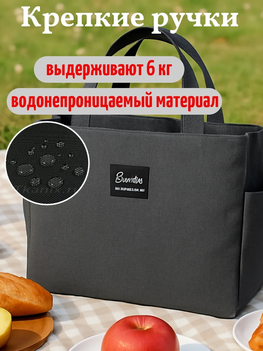 Slae Öğle Yemeği İçin Termo Çanta 446650718 Siyah