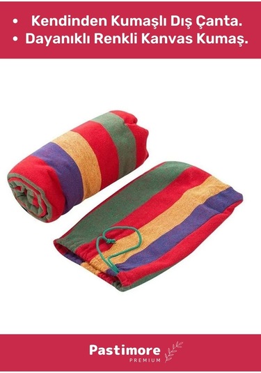 Premium Dayanıklı Yırtılmaz Su Geçirmez Kamp Piknik Bahçe Balkon Outdoor Kamp Salıncak Hamak Çok Renkli