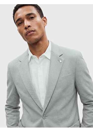Lc Waikiki Gri Dar Kalıp Erkek Blazer Ceket