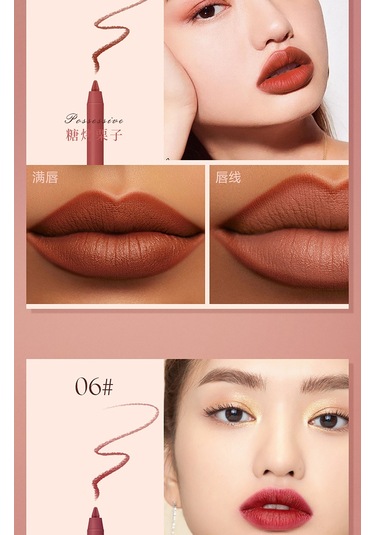 Mufunye Çok Amaçlı, Kolay Uygulanır, Suya Dayanıklı Ruj Kalemi Seti - Uzun Süren Mat Bitiriş