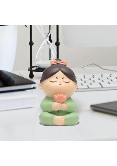 Opulentliving Suntek Reçine Kız Heykeli, Ev Dekorasyonu, Küçük, Ofis Ve Araba İçin Küçük