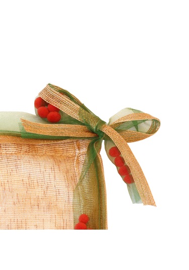 Ponponlu Bağlamalı Kırlent Kılıfı