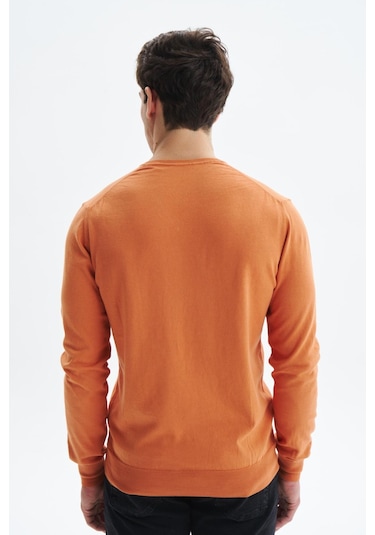 Arma Erkek Slim Fit Likralı Pamuklu Örme V Yaka Triko Kazak K0kro0854 Turuncu Arma Erkek Slim Fit Likralı Pamuklu Örme V Yaka Triko Kazak K0kro0854 Turuncu