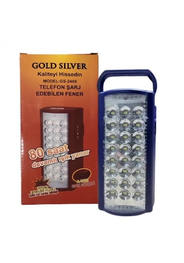 Gold Silver Gs-2400 80 Saat Yanabilen Fener-telefon Şarj