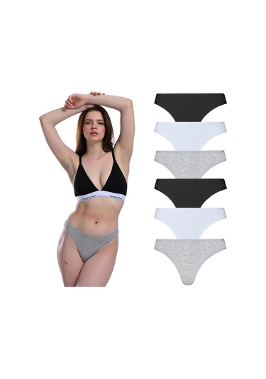 Likralı 6'lı Kutu Premium Günlük Kullanıma Uygun Tanga Külot Maya G-005 A Resimdeki Renk