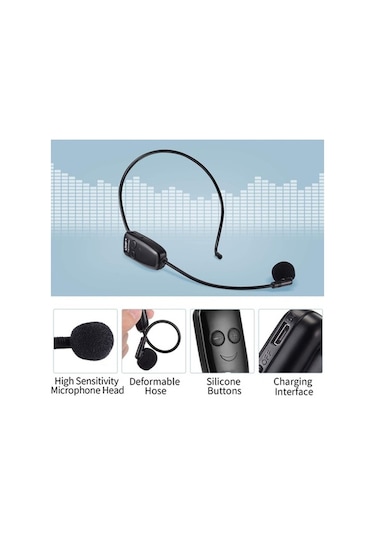 Tongxida U12a Başa Monte Uhf Kablosuz Mikrofonlu Kulaklık Öğretim Kılavuzu Konferans Mikrofon Hoparlör 681400128a