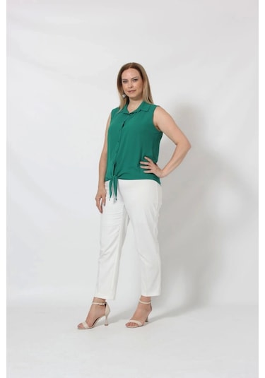 Moda Berray 3253 Kolsuz Bağlamalı Gömlek Mint Yeşili Mint