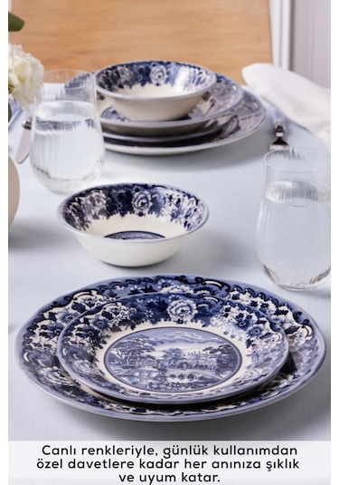 Karaca  Old Town 24 Parça 6 Kişilik Yemek Takımı