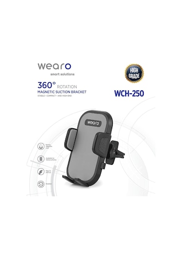 Izgaralıktan Araç Içi 360 Derece Dönen Telefon Tutucu Otomatik Telefon Tutucu - Klima Izgara İçin Wch-250