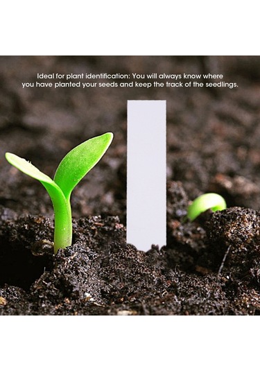 Fosenze 100 Adet Pvc Bahçe Etiketi 10x2cm Sarı - Su Geçirmez Yeniden Kullanılabilir Bitki Tanımlama İmzaları