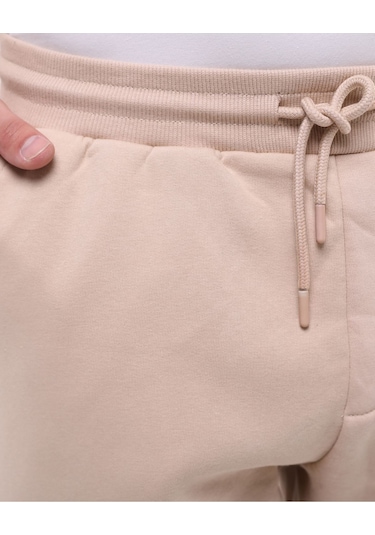 Bella Dossi Erkek Rahat Slim Fit Kalın Kumaş Spor Eşofman Altı Bej