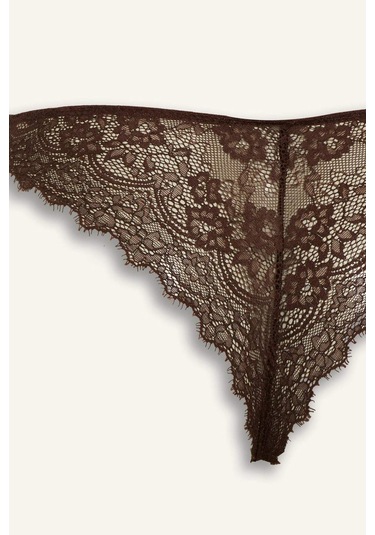 Defacto Bağcıklı Dantelli Brazilian Külot Fall İn Love F7028ax25wnbn341 Kahve