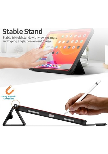 Yunboo İpad Uyumlu Uyumlu Pro 11 2.nesil 2020 Uyumlu Şık Tpu Kılıf - Kalem Şarj, 3 Katmanlı Koruma Ve Katlanabilir Dizayn Diğer Diğer