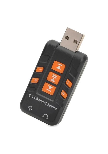 8.1 Kanal Harici USB Ses Kartı - Çevirici 3.5 mm. Mikrofonlu
