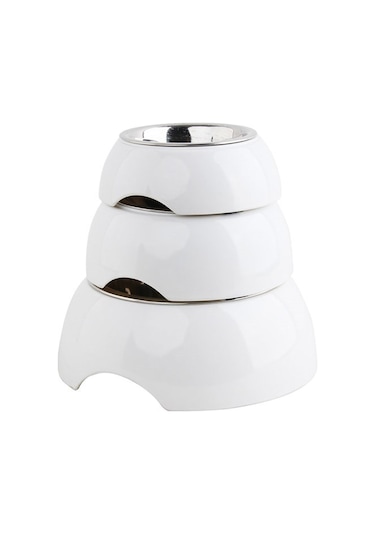 Pawise Melamin Gövdeli Çelik Kedi Mama Kabı 160 ML