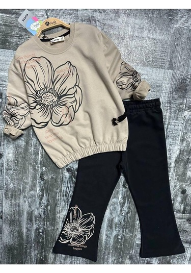 Kız Çocuk İspanyol Paca 2'li Takım Bej