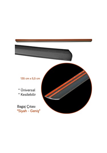 Carpi Bagaj Çıtası Geniş Üniversal Siyah 135 Cm X 5.5 Cm Br279010