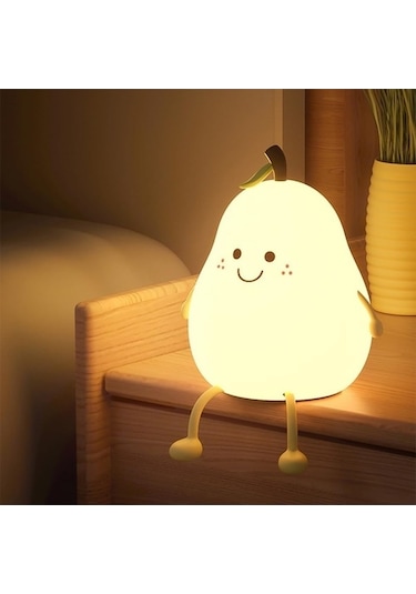 Flybuy Yatak Usb Şekilli Şarj Oturma Odası Odası Masa Led Lambası Işık Için Gece Armut Ee Çok Renkli