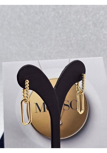 Xuping Burgu Zincir Model Gold Renk Çelik Küpe Altın