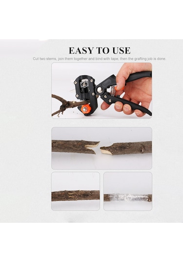 Profesyonel Aşı Araçları Aşıcı Makası Seti Bahçe Meyve Ağacı Budama Aşı Makası 2'si 1 Arada Makas Kesim Araç Seti 3 Değiştirilebilir Bıçak Bant İle