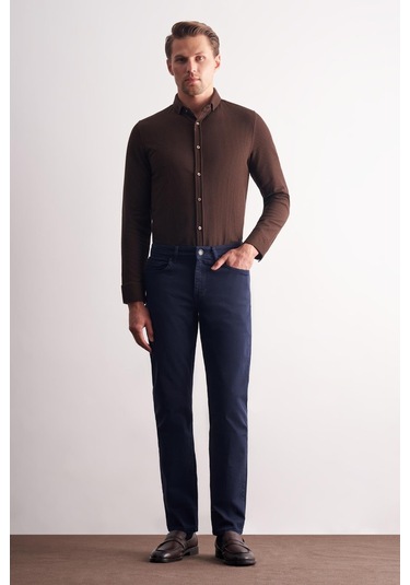 Lacivert 5 Cep Casual Slim Fit Pamuklu 5 Cep Pantolon 1003255318 Lacivert
