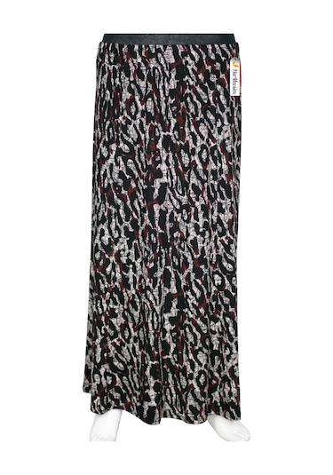 Hesna Kadın Betül 8 Parça Lastikli Astarsız Siyah Etek Desen 41 Siyah