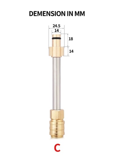 Elitech Yili-araba Yıkama Aks. Kendinden Kilitlemeli 1/4 Hızlı Bağlantı 10 Cm Çub Lance Adaptörü Yüksek Sulama Başlıkları 45147427