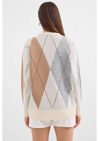 Gabria Baklava Desen Kazak Gri