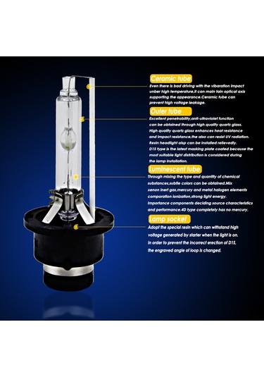 Xiyyadms D4s Tipi 35w Oto Xenon Far Ampülü, 8000k Parlak Işık, Çift Paket