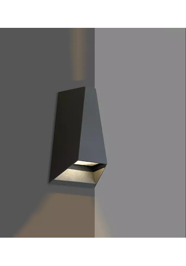 Dekoratif Led Aplik Çift Yönlü Desenli Aydınlatma Duvar Aplik Antrasit