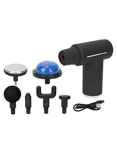 Kochler Sıcak ve Soğuk Terapili Şarjlı Masaj Tabancası Cihazı Sporcu Masaj Aleti Siyah