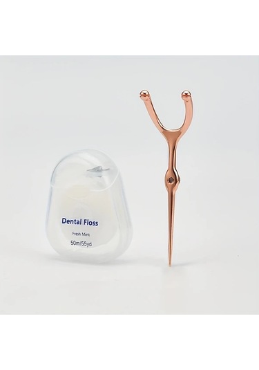 Willowhaven Paslanmaz Çelik Diş İpi Seti, Taşınabilir Yeniden Kullanılabilir Diş İpi Aparatı