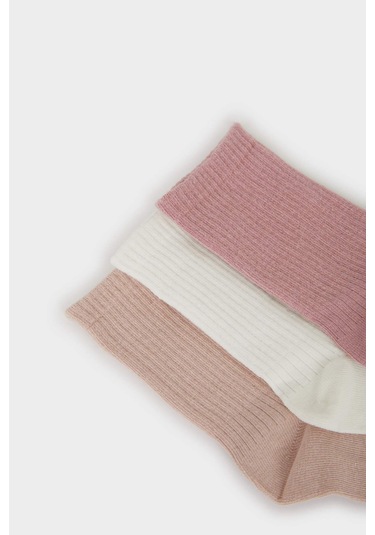 Defacto Kız Çocuk 3lü Pamuklu Uzun Çorap F7212a8nskr1 ÇoK Renkli
