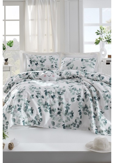 Enlora Home Pike Seti Baskılı Tek Kişilik Sabine Yeşil