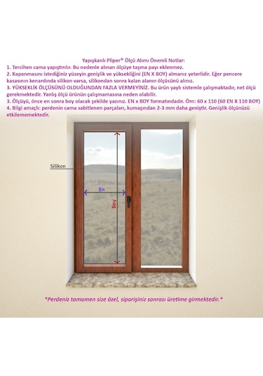 Pliper Yapışkanlı - Cam Balkon Plise Perde Seri 1