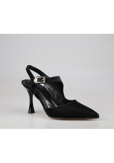 Feles 038-2506 Siyah Kadın Topuklu Ayakkabı Siyah