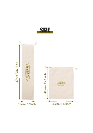 Yaleker Organik Keten Ekmek Çantası - Yeniden Kullanılabilir, Fermuarlı, Uzun Ömürlü Ekmek Saklama Torbası Diğer