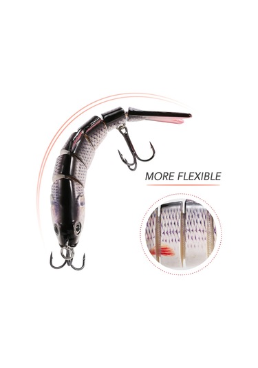 Neevoyu 5 Adet 10cm Sert Yem Balık Avı Oltası - Keskin Üçlü Kancalı Yapay Yem Seti